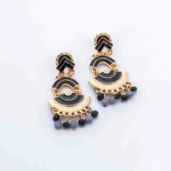 Boho Geometric Golden Dangle Earrings