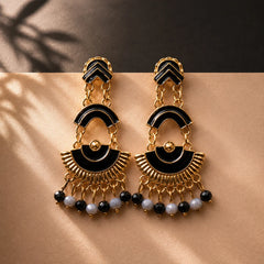 Boho Geometric Golden Dangle Earrings