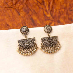 Intricate Antique Semi Circle Dangle Earrings