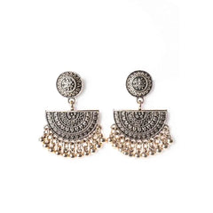 Intricate Antique Semi Circle Dangle Earrings