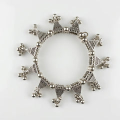 Oxidised Triangle Ghungroo Bracelet