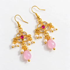 Rose Quartz Bloom Earrings