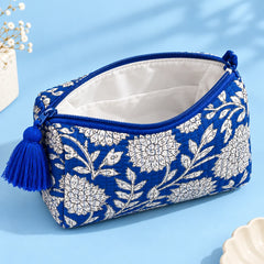 Blue Botanical Pouch Set