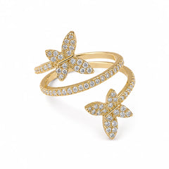 Butterfly Wrap Ring - 18K Gold Plated