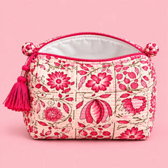 Pink Floral Pouch Set