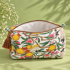 Yellow Vine Floral 3 Layered Pouches