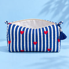 Sweetheart Striped Pouch