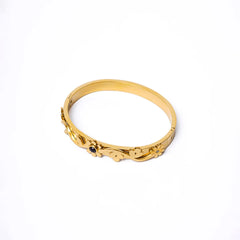 Ornate Gold Hinged Bracelet