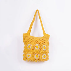 Crochet Light Floral Shoulder Bag