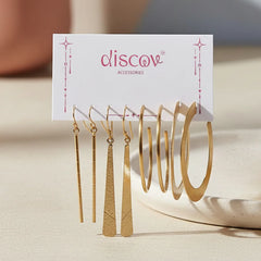 Set of 4 Brass Earrings Combo