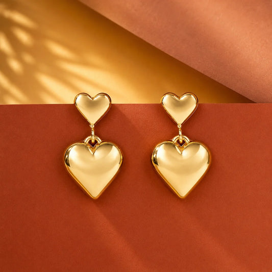 Glazy Heart Dangle Earrings