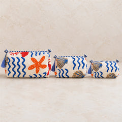 Ocean Whimsy Pouch Bag Set