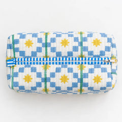 Blue and White Checkered Single Pouch