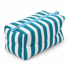 Blue and White Striped Single Pouch