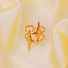 Golden Sparkle Stellar Ring - 18K Gold Plated