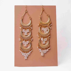 Beaded Long Dangle Earrings