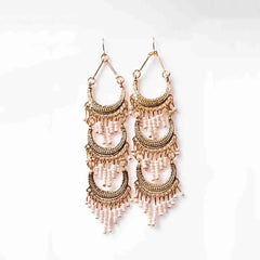 Beaded Long Dangle Earrings