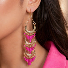 Beaded Long Dangle Earrings