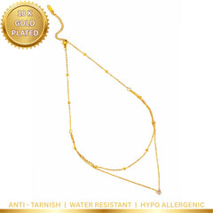 Dainty Beaded Layered Necklace - 18K Gold Plated