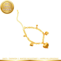 Golden Heart Chain Bracelet