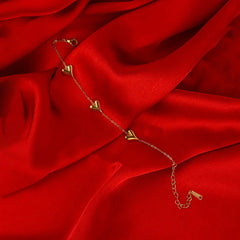 Golden Hearts Chain Bracelet - 18K Gold Plated