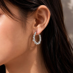 Textured Hoop Earrings