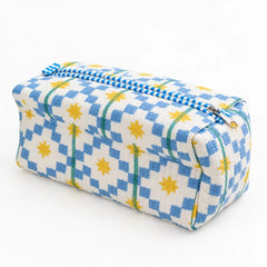 Blue and White Checkered Single Pouch