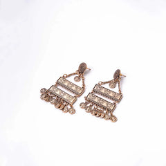 Intricate Antique Layered Coin Charm Earrings
