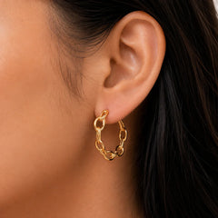 Jazz Chain Hoop Earrings