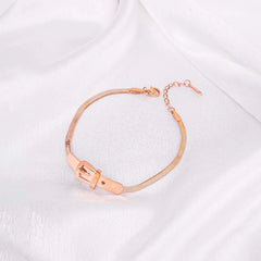 Rose Gold Belt Buckle Bracelet