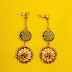 Bright Dual Coloured Floral Enamel Earrings