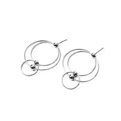 Orbit Silver Hoop Earrings