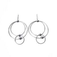 Orbit Silver Hoop Earrings