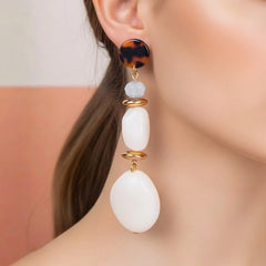 Marble Resin Dangle Earrings