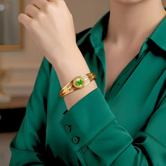 Butterfly Hinged Bracelet - 18K Gold Plated
