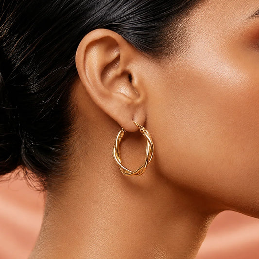 Twisted Hoop Earrings