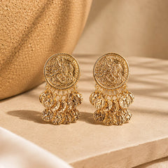 Antique Coin Charm Earrings