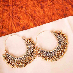 Antique Chandbali Hoop Earrings