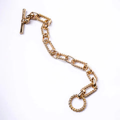 Gold Toned Link Chain Bracelet