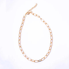 Gold Tone Link Chain Necklace