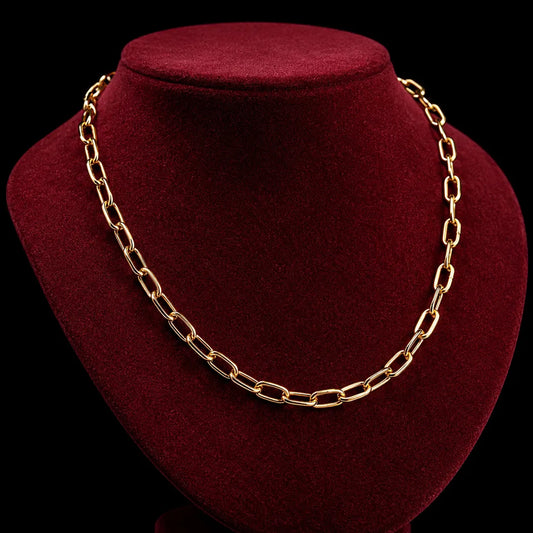 Gold Tone Link Chain Necklace