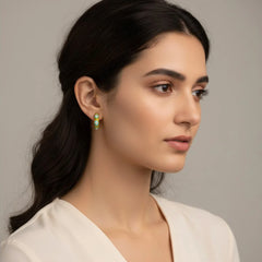Pista Bloom Hoops Earrings - 18K Gold Plated