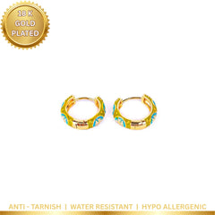 Pista Bloom Hoops Earrings - 18K Gold Plated