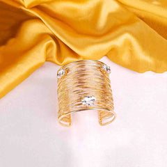 Crystal Sparkle Statement Bracelet - 18K Gold Plated