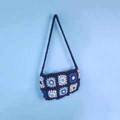 Indigo Azure Crochet Sling Bag