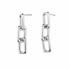 Silver Chain Link Earrings