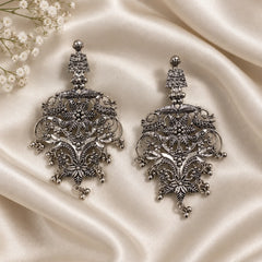 Gulbahar Silver Statement Earrings