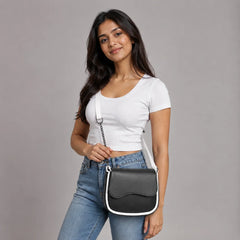 Urban Chic Black & White Sling Bag