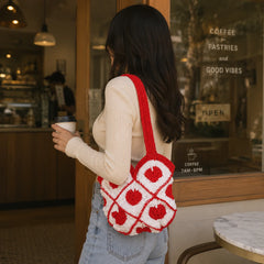 Sweetheart Red Crochet Bag