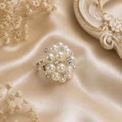 Pearl Cluster Cocktail Ring